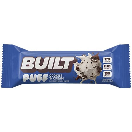 Built Puff Protein Bar - 15g Protein - Cookies 'N Cream (12 Bars)