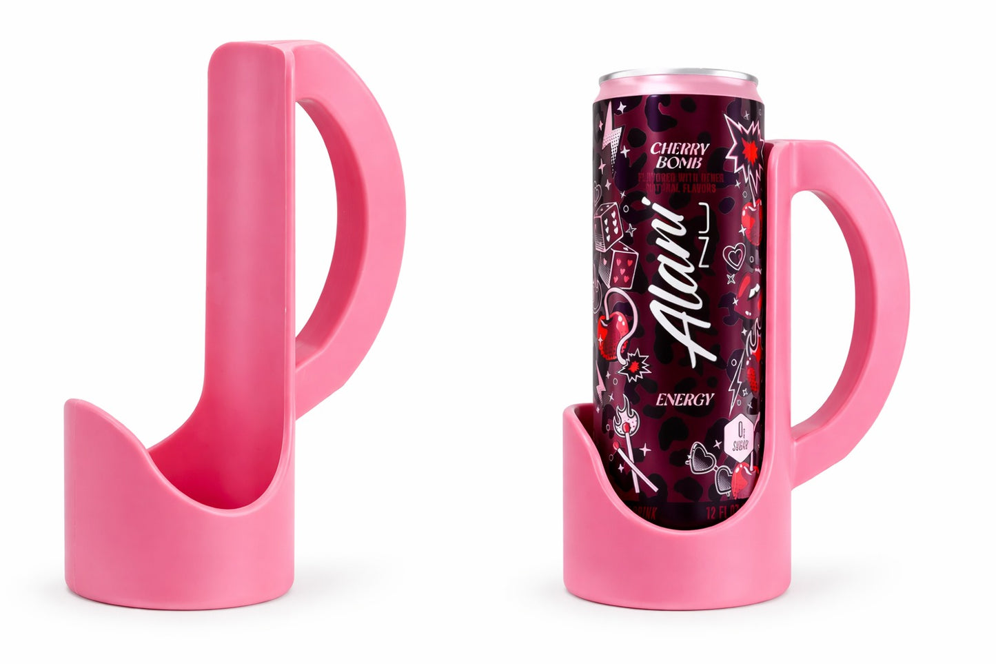 Alani Nu Energy Drink- Cherry Bomb- Handle Slim Can with Holder- 3 Drinks 12 Fl Oz Each Perfect for On-the-Go Energy Boost